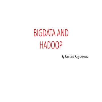 Big data&hadoop