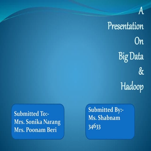 Big data(hadoop)