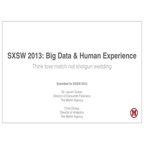 Big data & human knowledge:sxsw