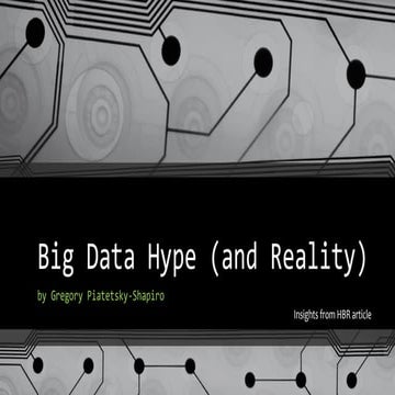 Big data hype (and reality)
