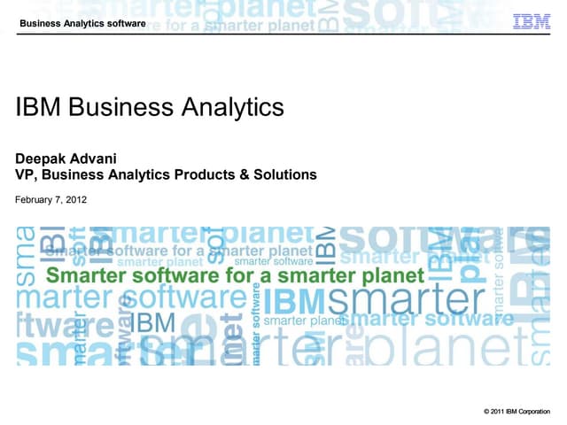 Big data ibm keynote d advani presentation