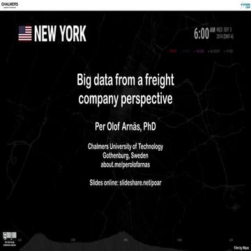 Big data in freight transport