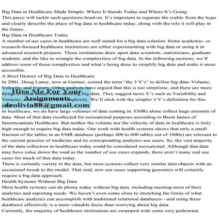 Big Data in Healthcare Made Simple Where It Stands Today and Where .pdf