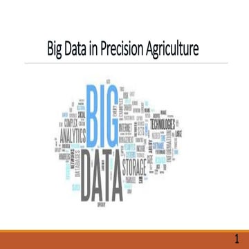 Big data in precision agriculture 