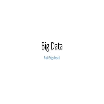 Big data insights   part i