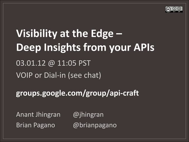  Visbility at the Edge - Deep Insights from Your API