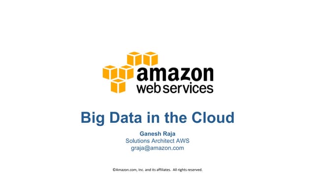 Aaum Analytics event - Big data in the cloud