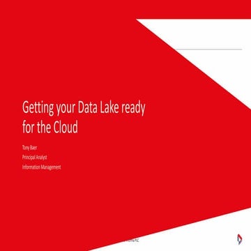Getting your Data Lake ready for the Cloud