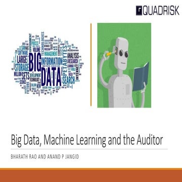 Big data, Machine learning and the Auditor
