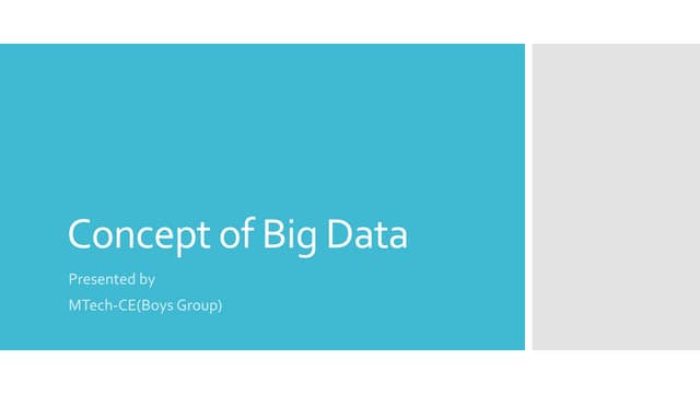 A Big Data Concept