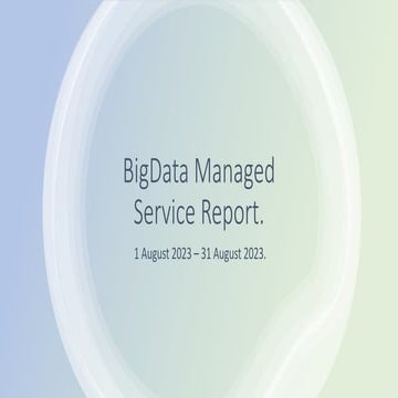 BigData Managed Services Utilization and Stats