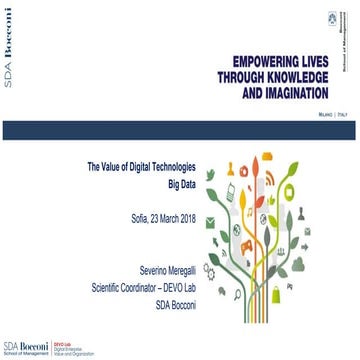 Disruptive as Usual: New Technologies and Data Value Professor Severino Mereg...