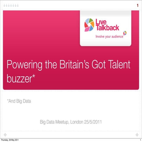 Scaling the Britain's Got Talent Buzzer