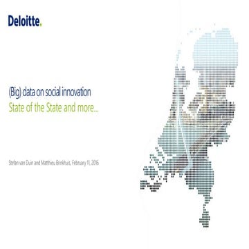 "Social innovation with (big) data" - Maurice Fransen, Analytics Lead Public ...