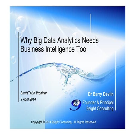 Why Big Data Analytics Needs Business Intelligence Too 