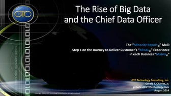 The Rise of Big Data and the Chief Data Officer (CDO)