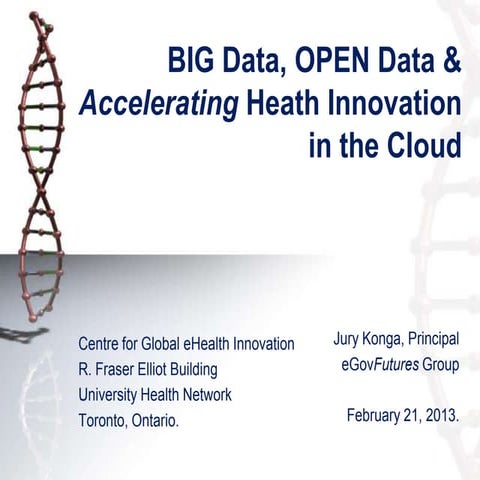 Big Data, Open Data & eHealth Innovation
