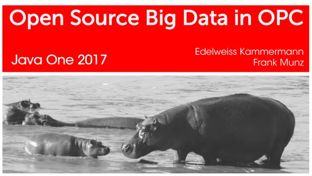 Java One 2017: Open Source Big Data in the Cloud: Hadoop, M/R, Hive, Spark an...