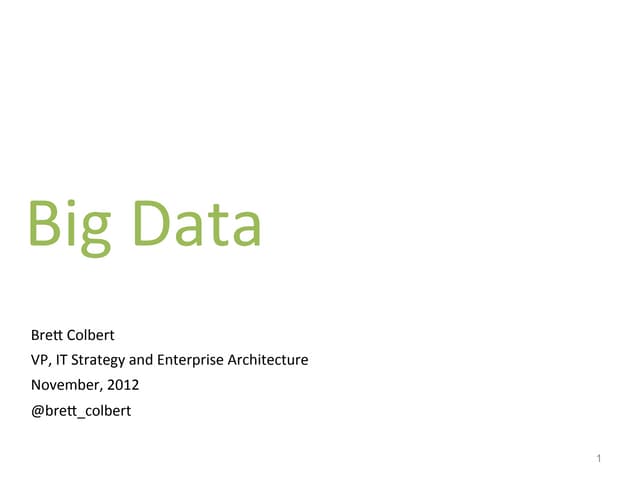 Big data overview external
