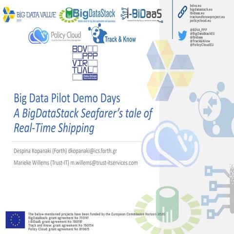 Big Data Pilot Demo Days A Big DataStack Seafer's tale of Real-time Shipping