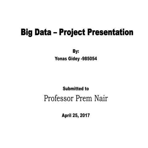 Bigdata Presentation