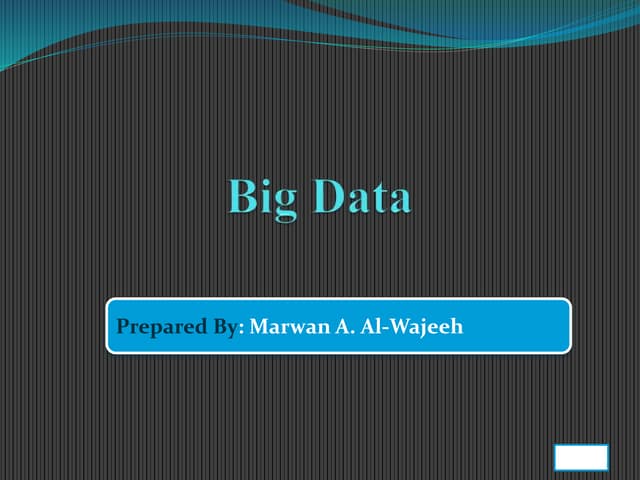 Introduction Big data  