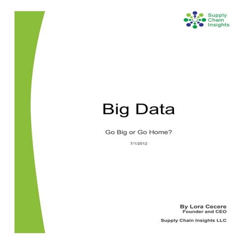 Big Data Report - 16 JULY 2012