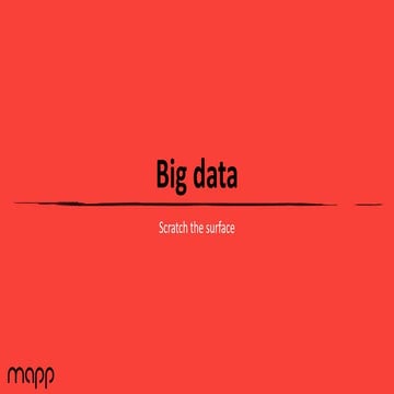 Big data Scratch The Surface