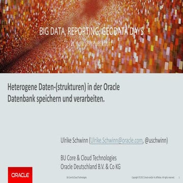 Heterogene Daten(-strukturen) in der Oracle Datenbank