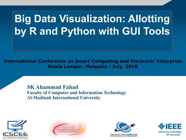 Big data visualization  allotting by r and python with gui tools