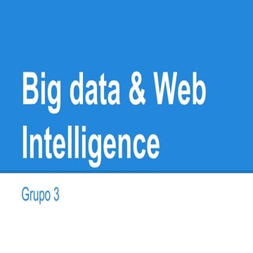 Big data & web intelligence
