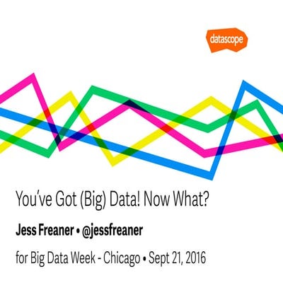 You've Got (Big) Data! Now What?