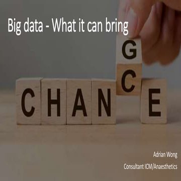 Big Data: what it can bring