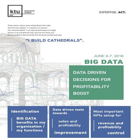 BIG DATA - data driven decisions for profitability boost
