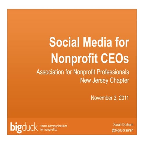 Social Media for Nonprofit CEOs