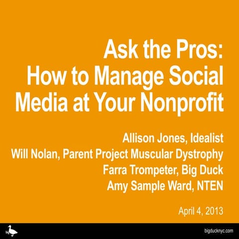 Ask the Pros: How to Manage Social Media at Your Nonprofit