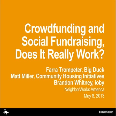 Crowdfunding and Social Fundraising, Does it Really Work?