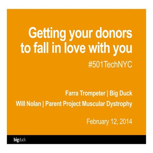 Getting Donors to Fall in Love with You