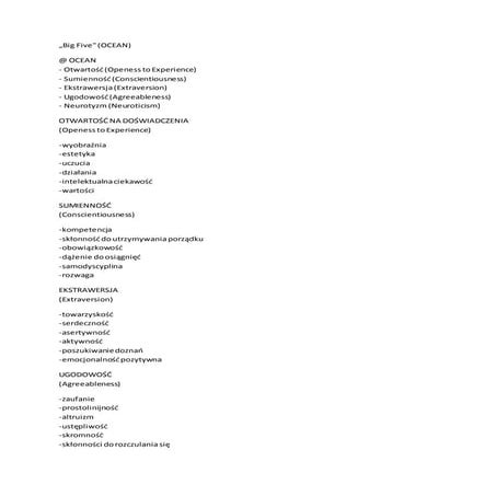Big Five Pdf