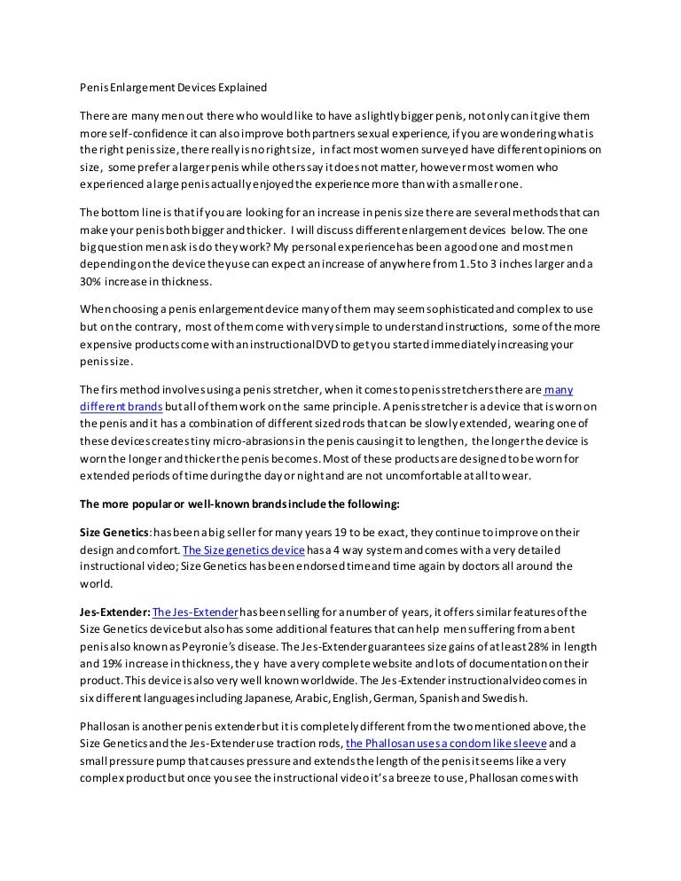 Bigger Penis Enlargement Devices Explained Sample Of English Essay also Essay On Library In English Healthy Living Essay