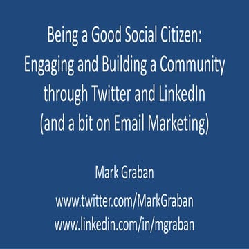 Mark Graban - Social Media for #BigGiveSA