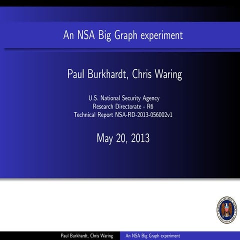 An NSA Big Graph experiment