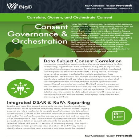 BigID Data Inventory & Data Mapping Data Sheet | PDF