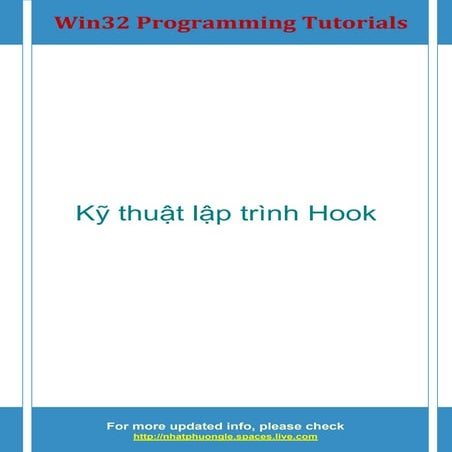 Bài giảng kỹ thuật lập trình hook