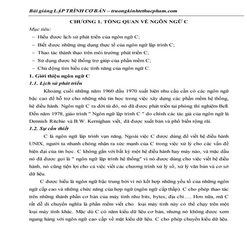 Bài giảng Lập trình cơ bản - truongkinhtethucpham.com