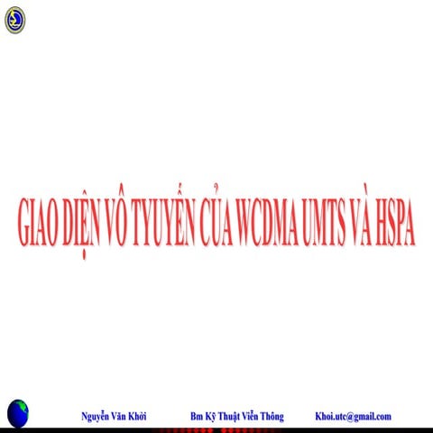 Bài giảng wcdma 