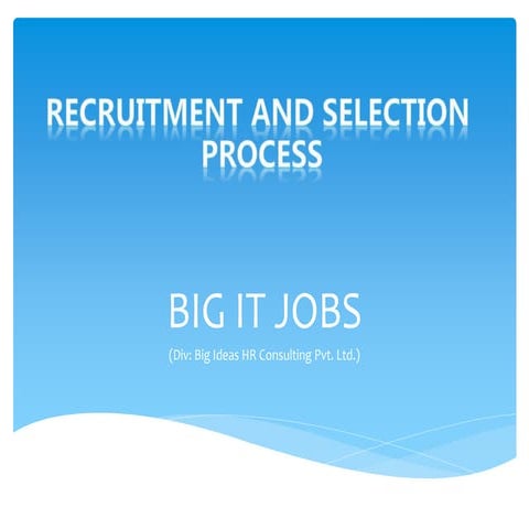 Recruitment & Selection Process By Big It Jobs
