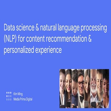 Bigit 2018 -  data and nlp for content recommendation & personalized experience