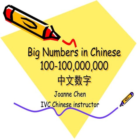Big numbers in chinese