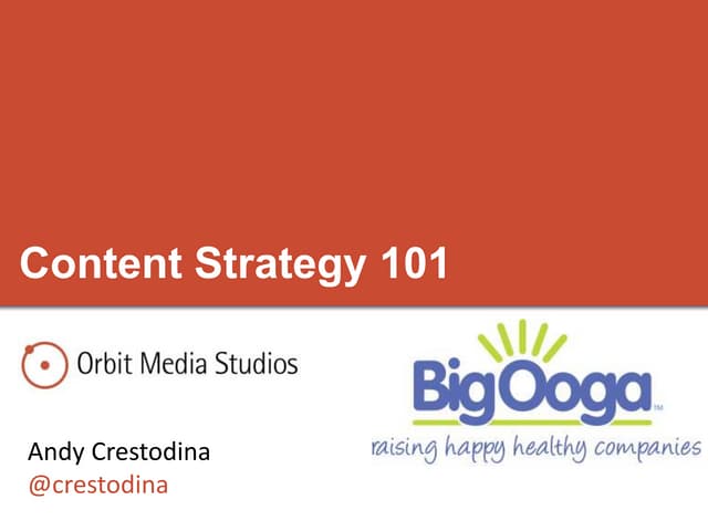 Content Strategy at the Big Ooga!
